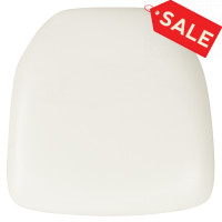 Flash Furniture BH-WH-HARD-VYL-GG Hard White Vinyl Chiavari Chair Cushion